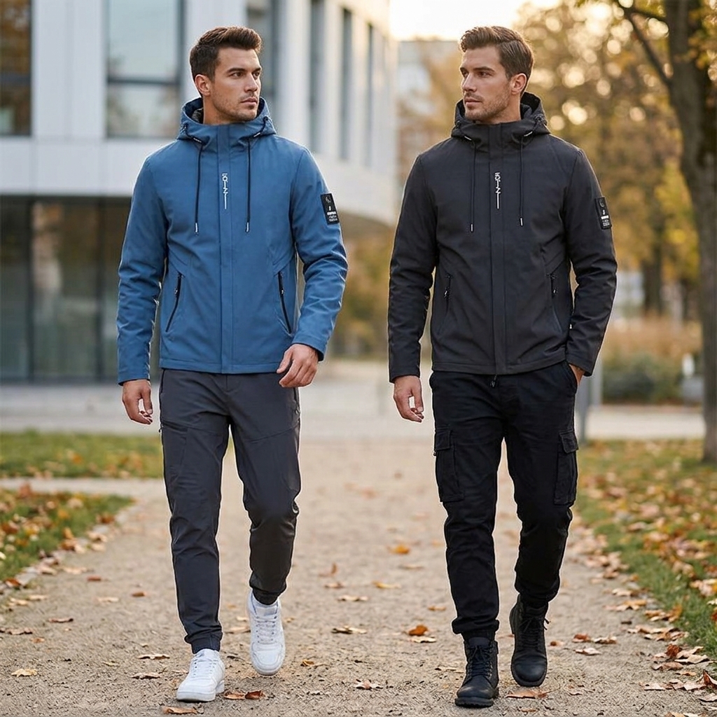 Men's Waterproof & Windproof Hooded Jacket