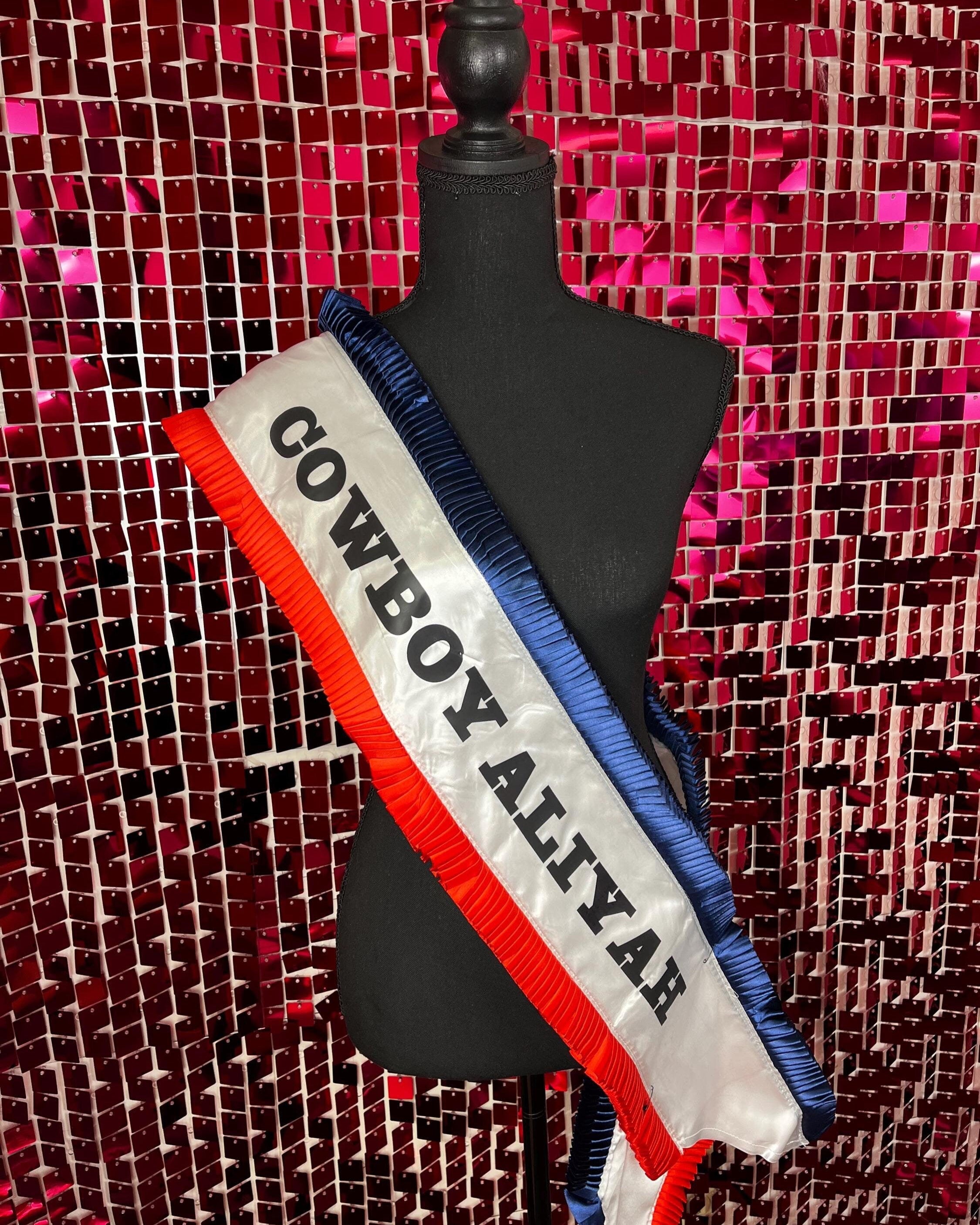 Cowboy Sash, Cowboy Kamal Sash, Red White and Blue Sash, Bride Sash, Birthday Sash, Halloween Costume