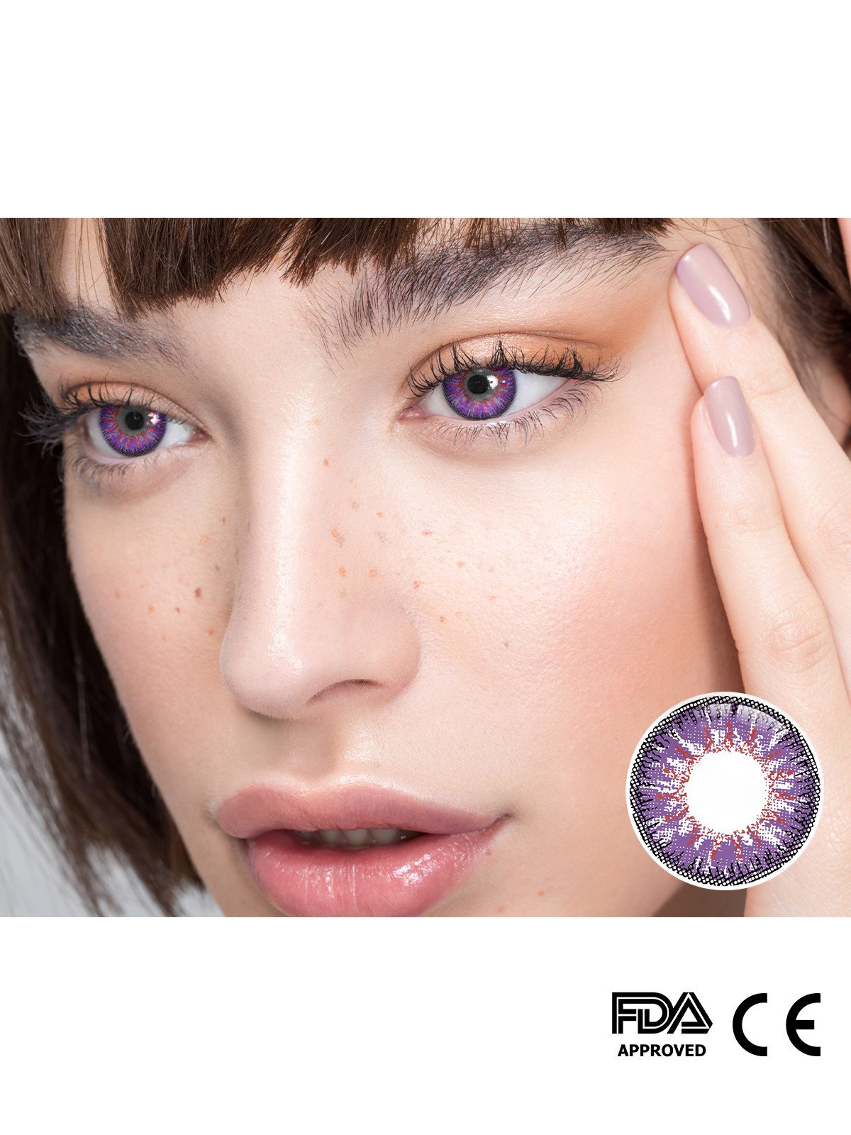 Blaze Purple Colored Contact Lenses 0.00/6 Months