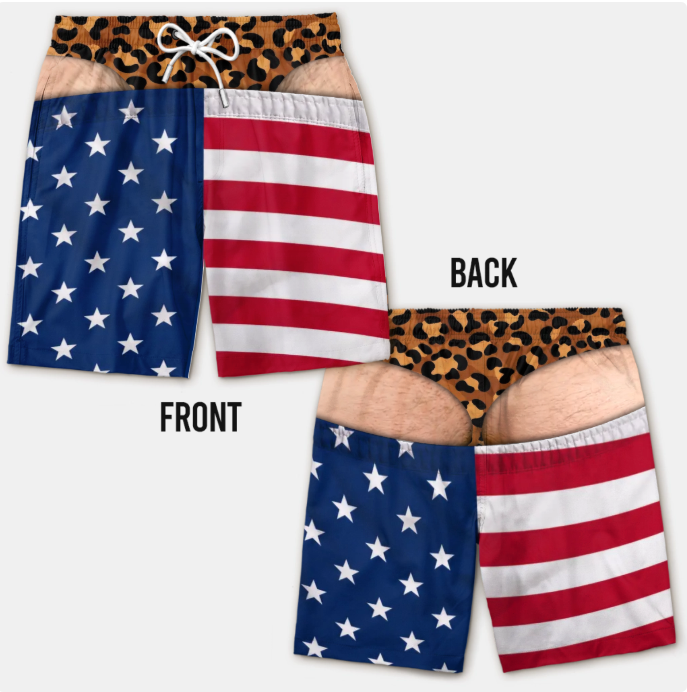 Custom Funny Patriotic Men Swim Trunks - Personalized Birthday Gifts For Husband, Son,  Brother, Dad, Yourself