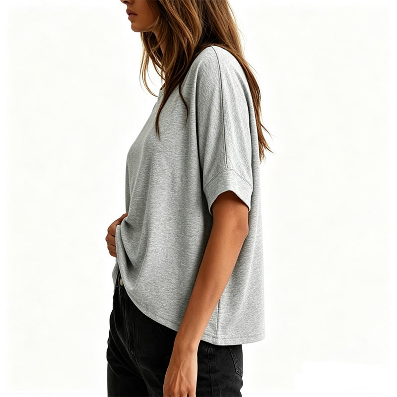 👚Hot Sale 50% OFF☁️2026 Women's Loose Oversized Basic Tee Comfortable Soft Fabric Flattering Fit 🌸
