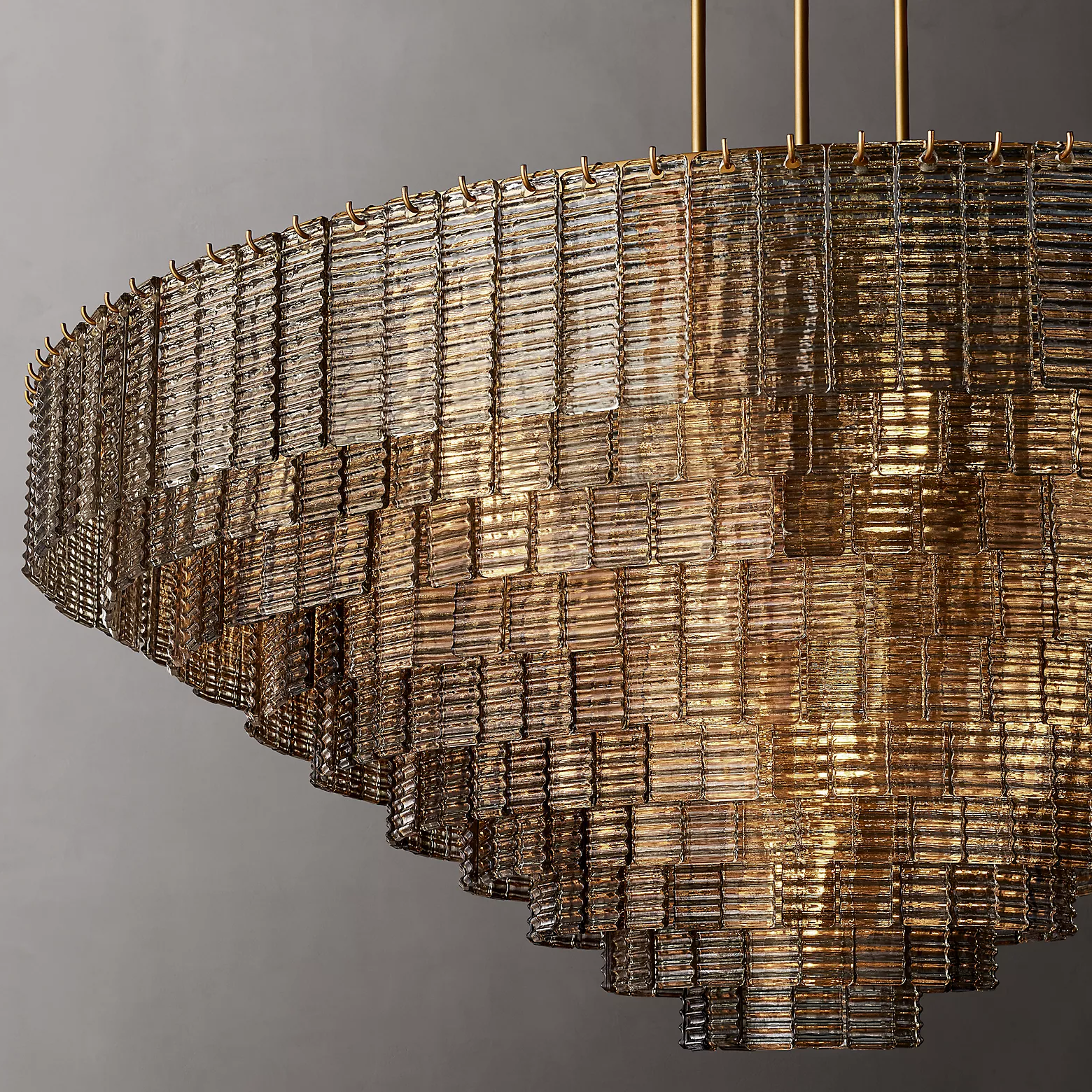 Sirens Glass Round Chandelier 65"