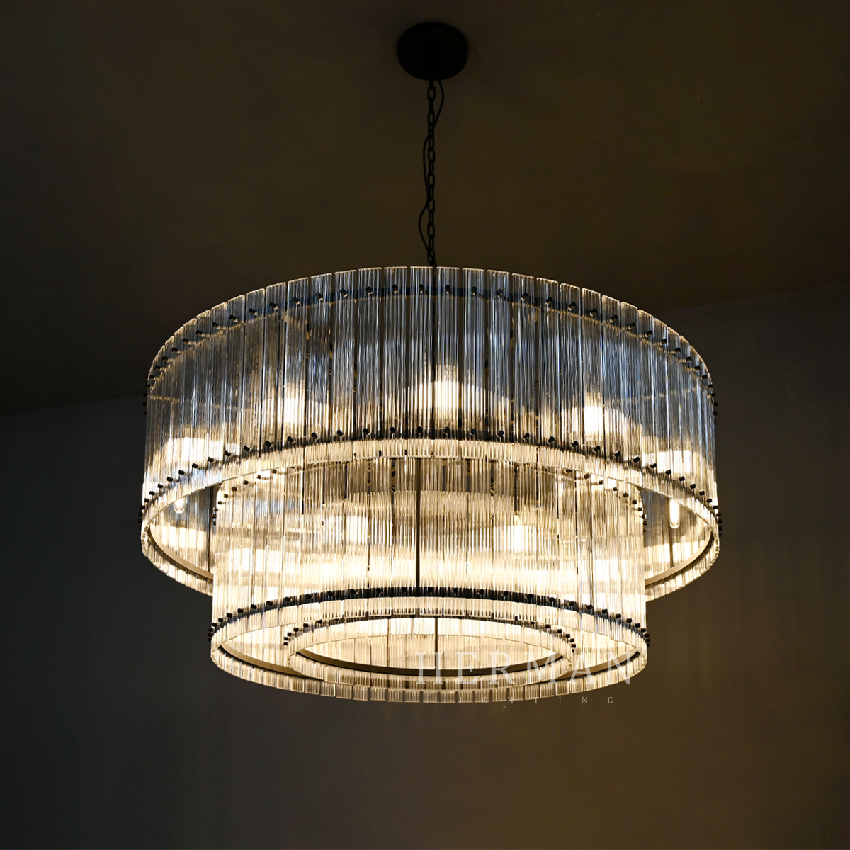 San Marco 2-Tier Round Chandelier 48"