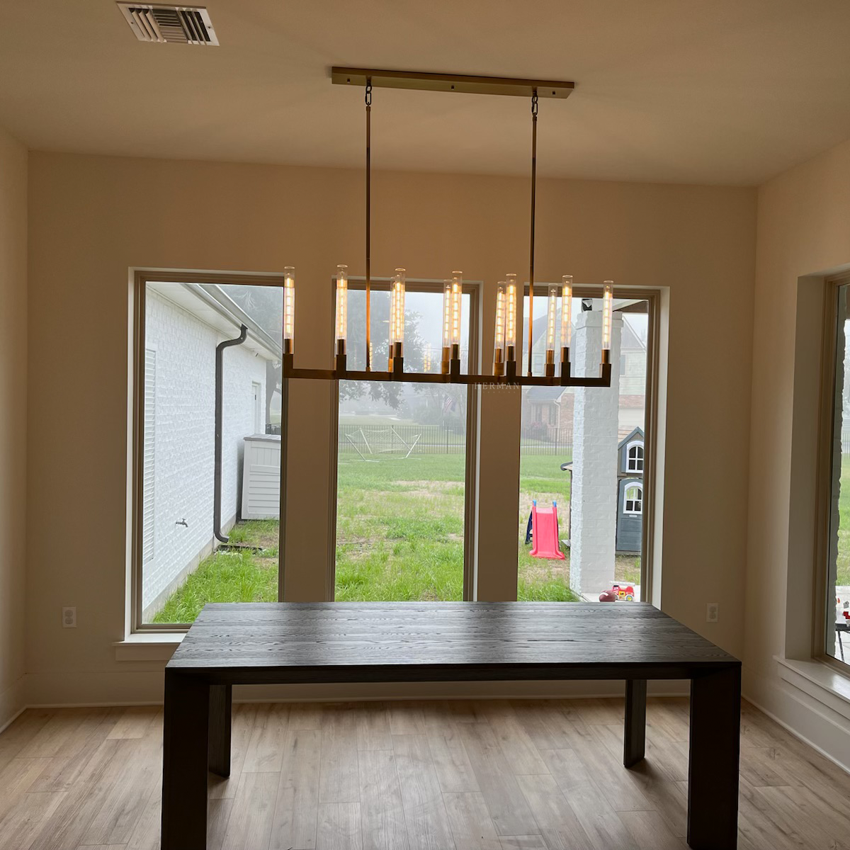 Cannel Linear Chandelier 55"