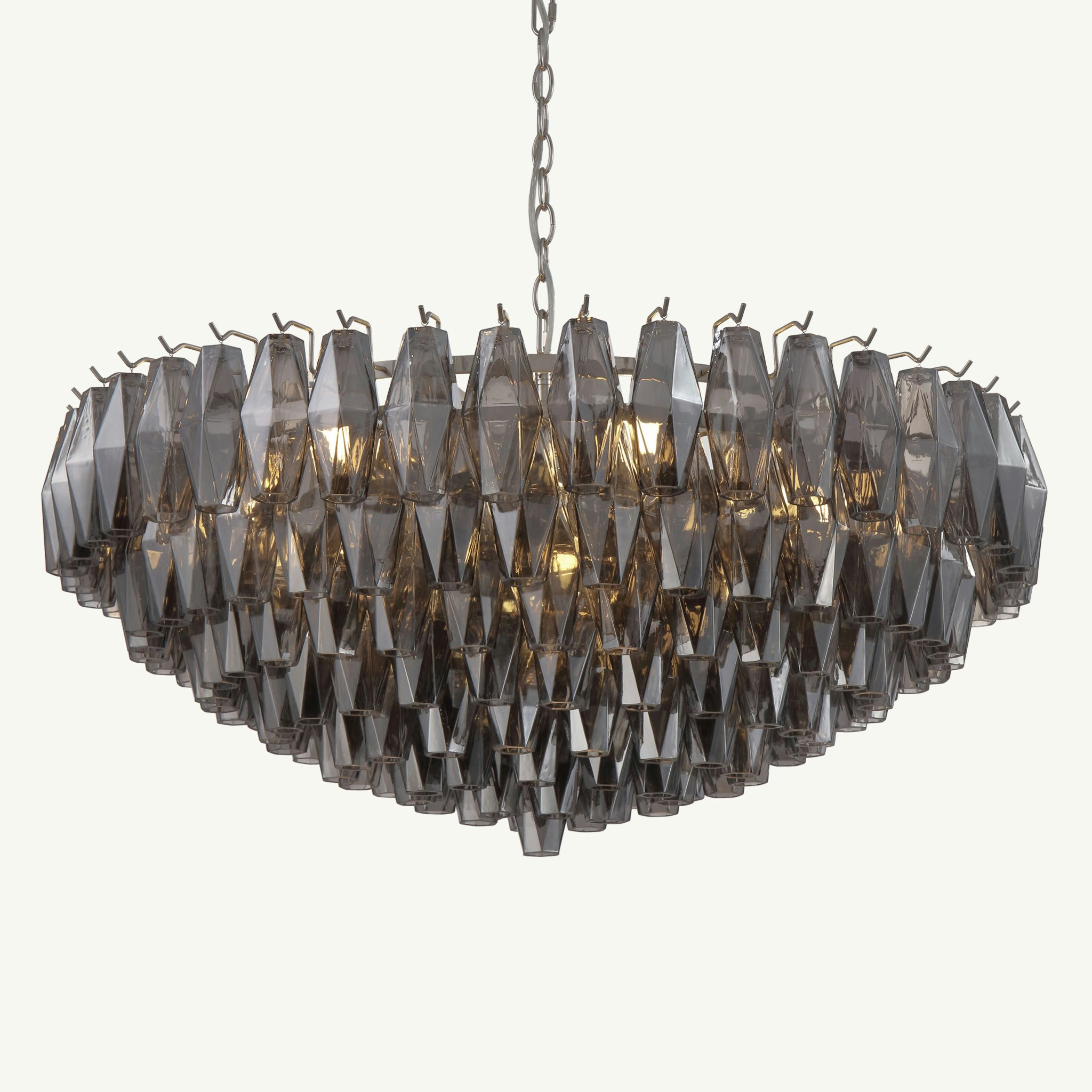 Noma Chandelier Smoke Handblown Glass