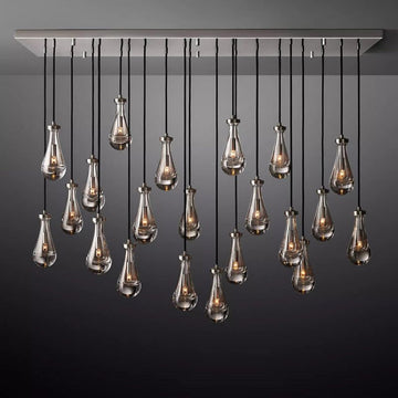 Raindrop Linear Chandelier 72" Rain Chandelier for living room dining room