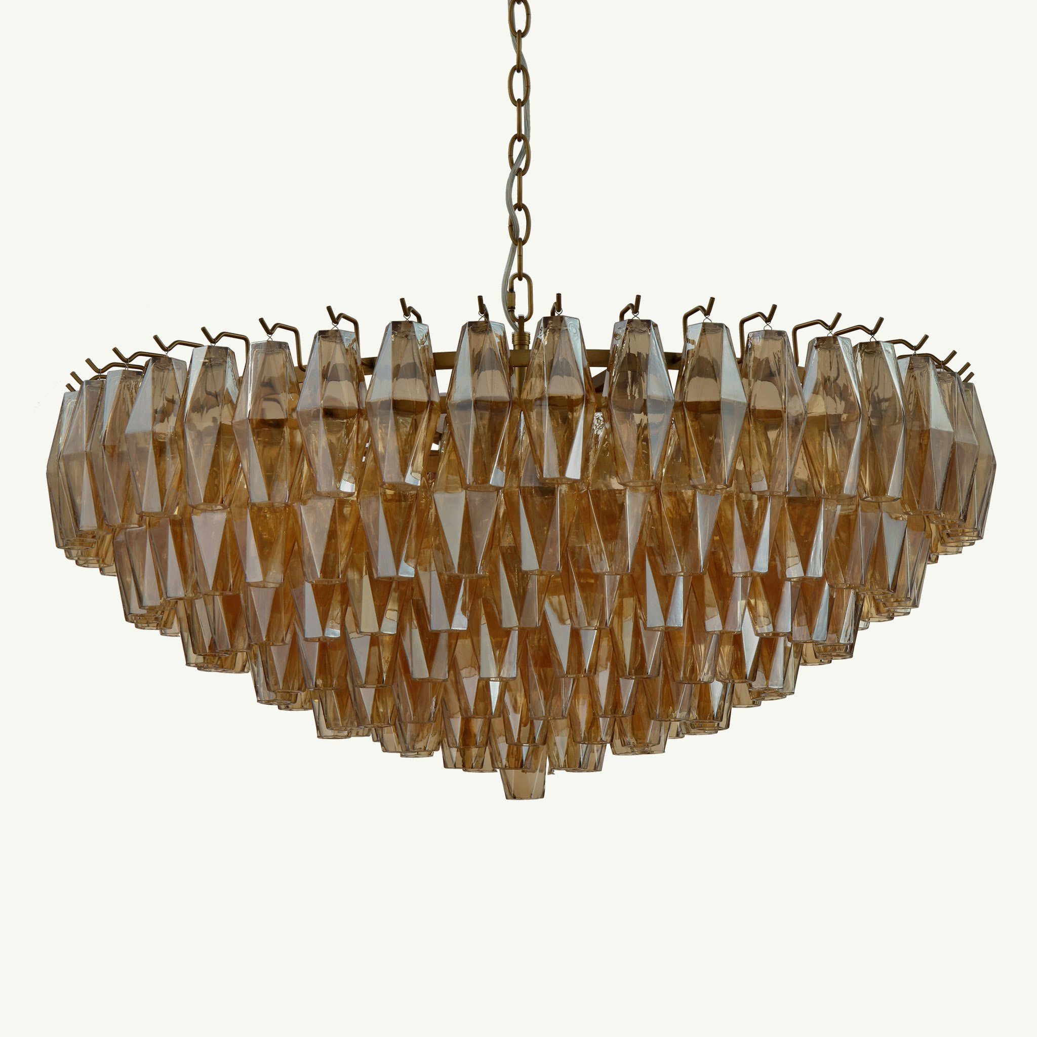 Noma Chandelier Amber Handblown Glass
