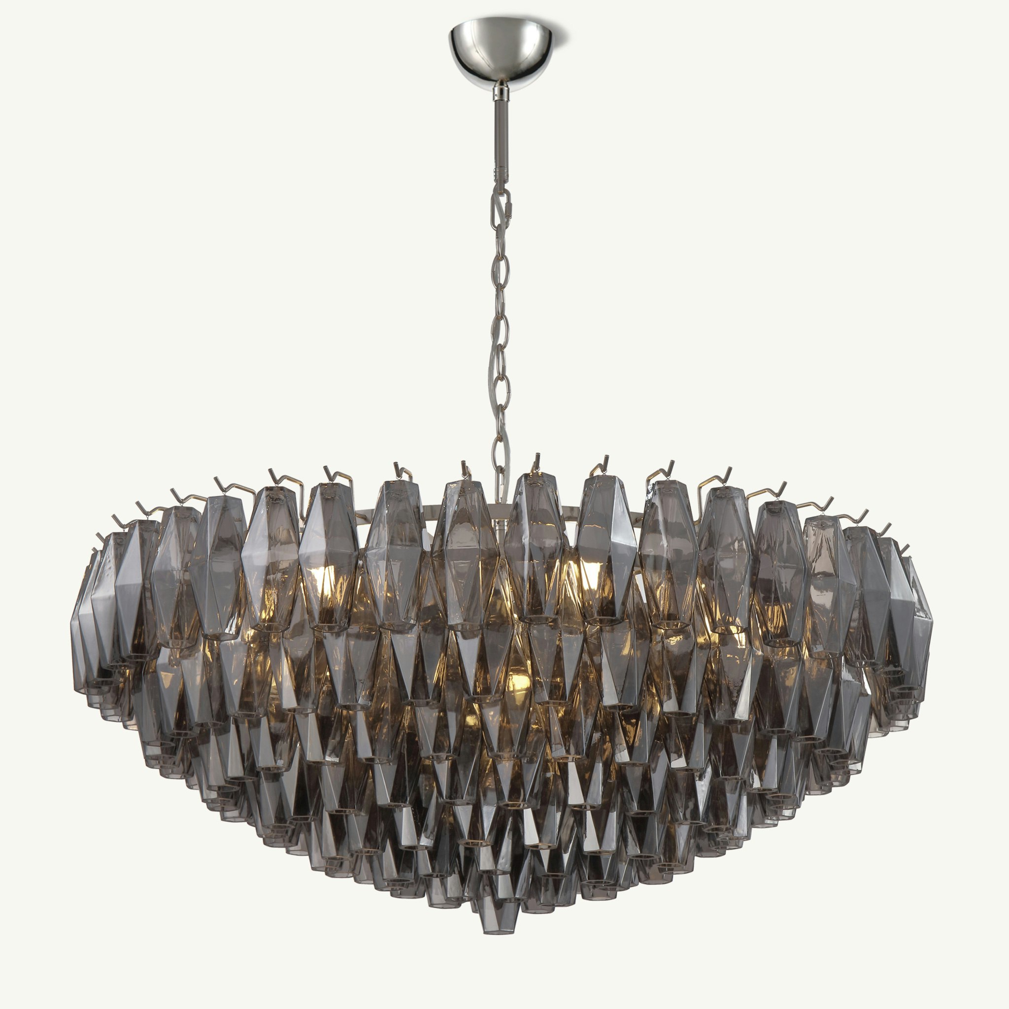 Noma Chandelier Smoke Handblown Glass