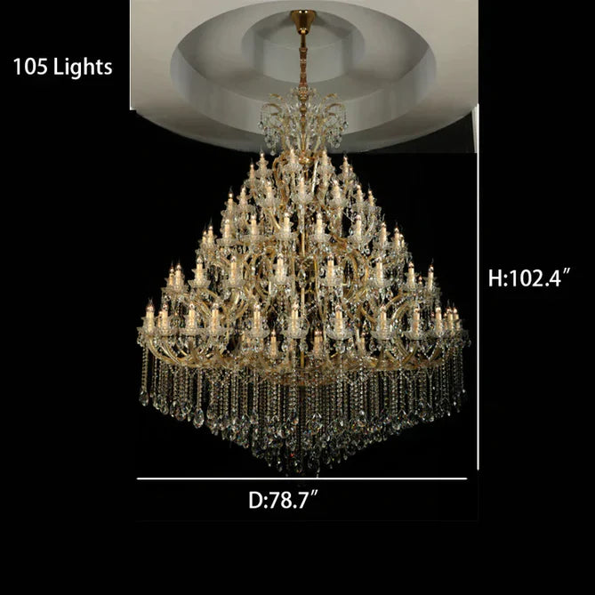 Laura Multi-tiered Extra Large Candle Chandelier