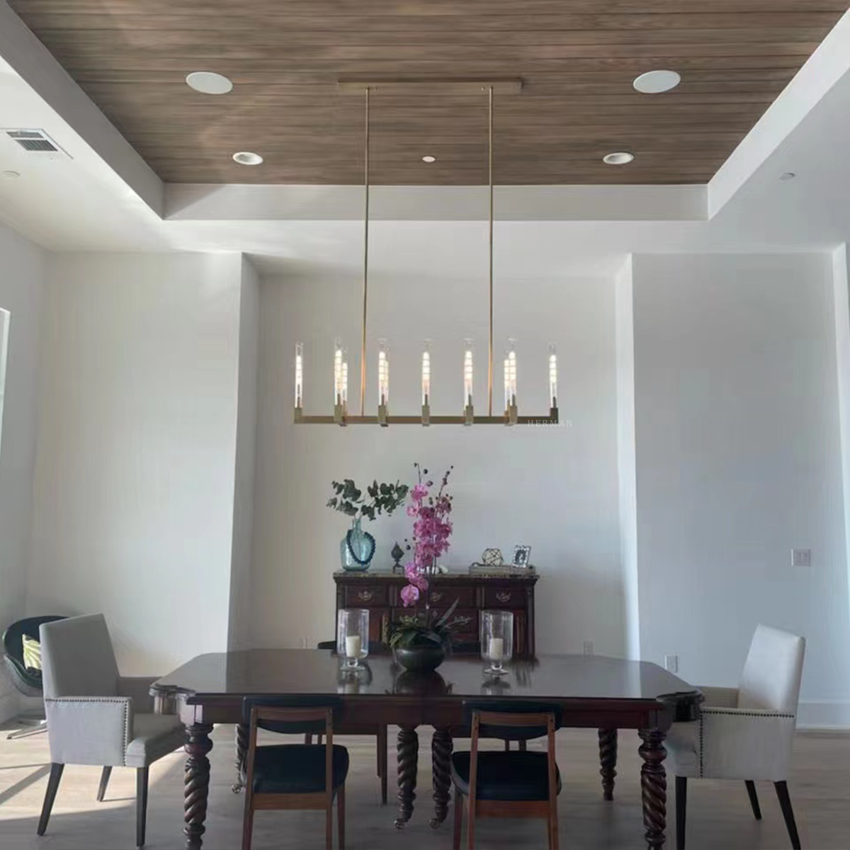 Cannel Linear Chandelier 55"