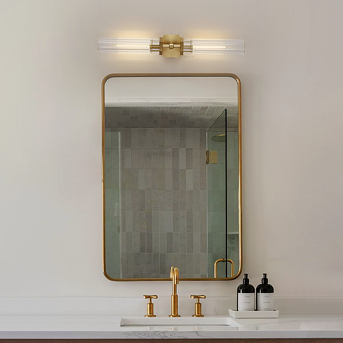 Lambert Hexagonal Linear Wall Sconce 19½"W