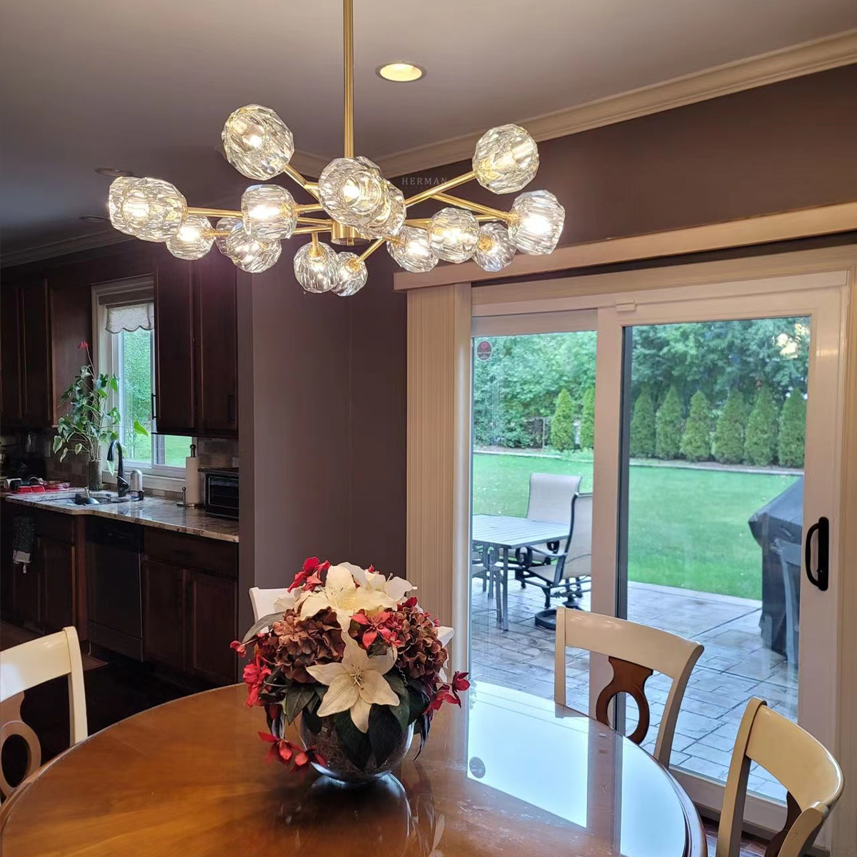 Boule Cristal Round Chandelier 36"