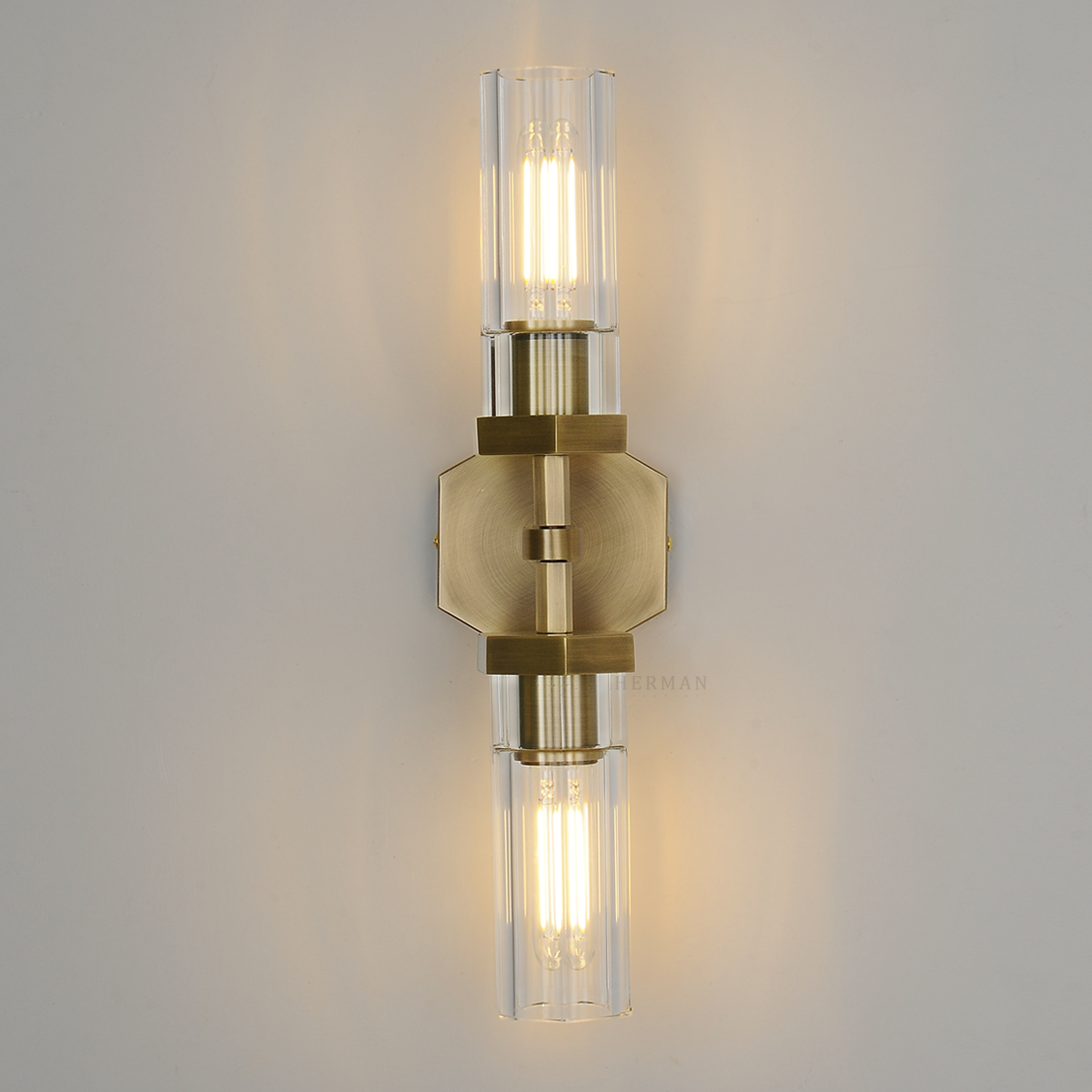 Lambert Hexagonal Grand Linear Wall Sconce 5¼"H