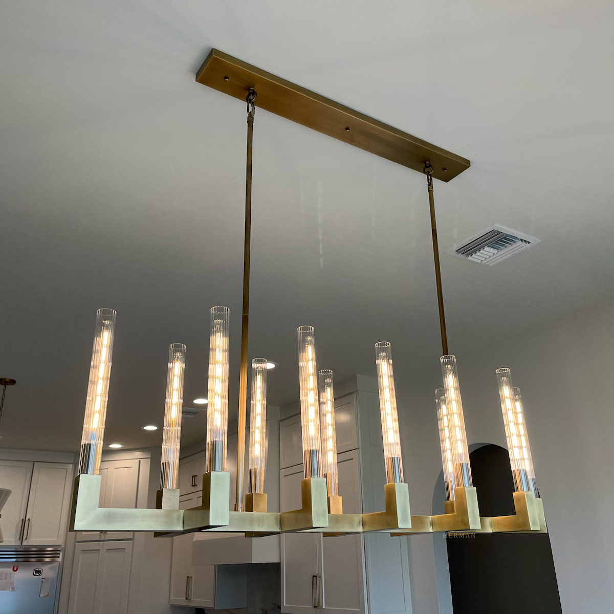 Cannel Linear Chandelier 55"
