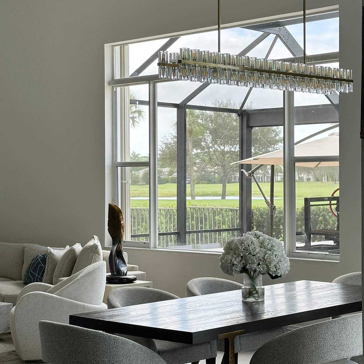 Arcachon led Rectangular Chandelier 54"