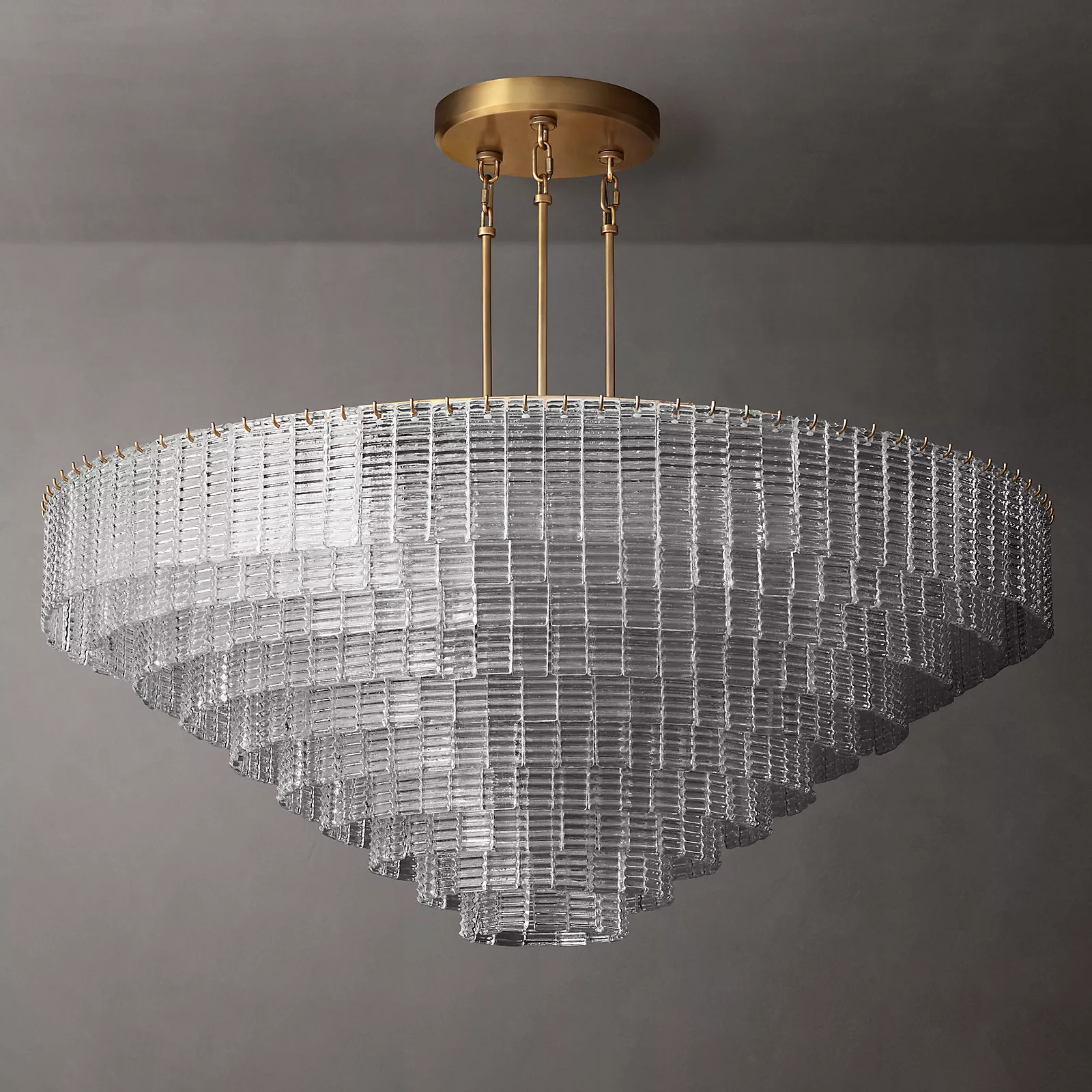 Sirens Glass Round Chandelier 65"