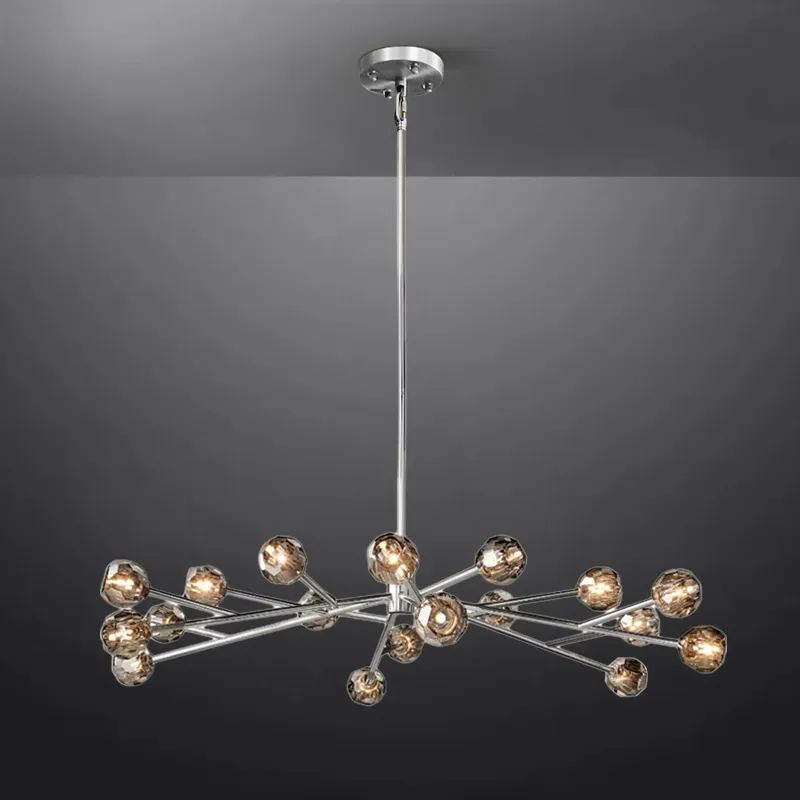 Boule Crystal Round Chandelier 72"