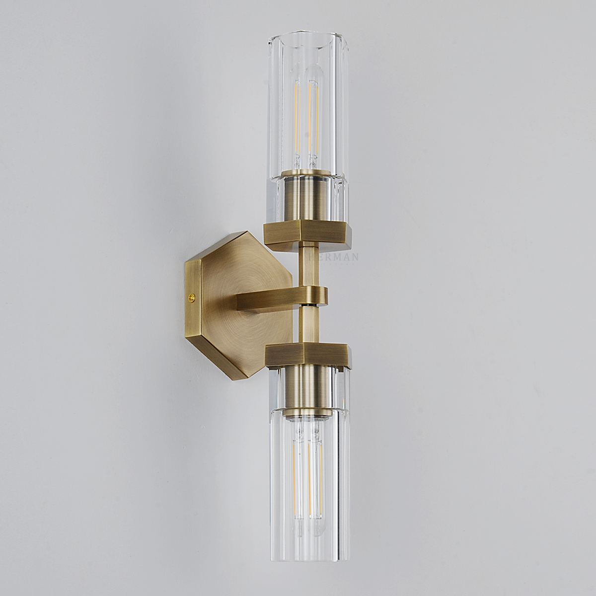 Lambert Hexagonal Grand Linear Wall Sconce 5¼"H