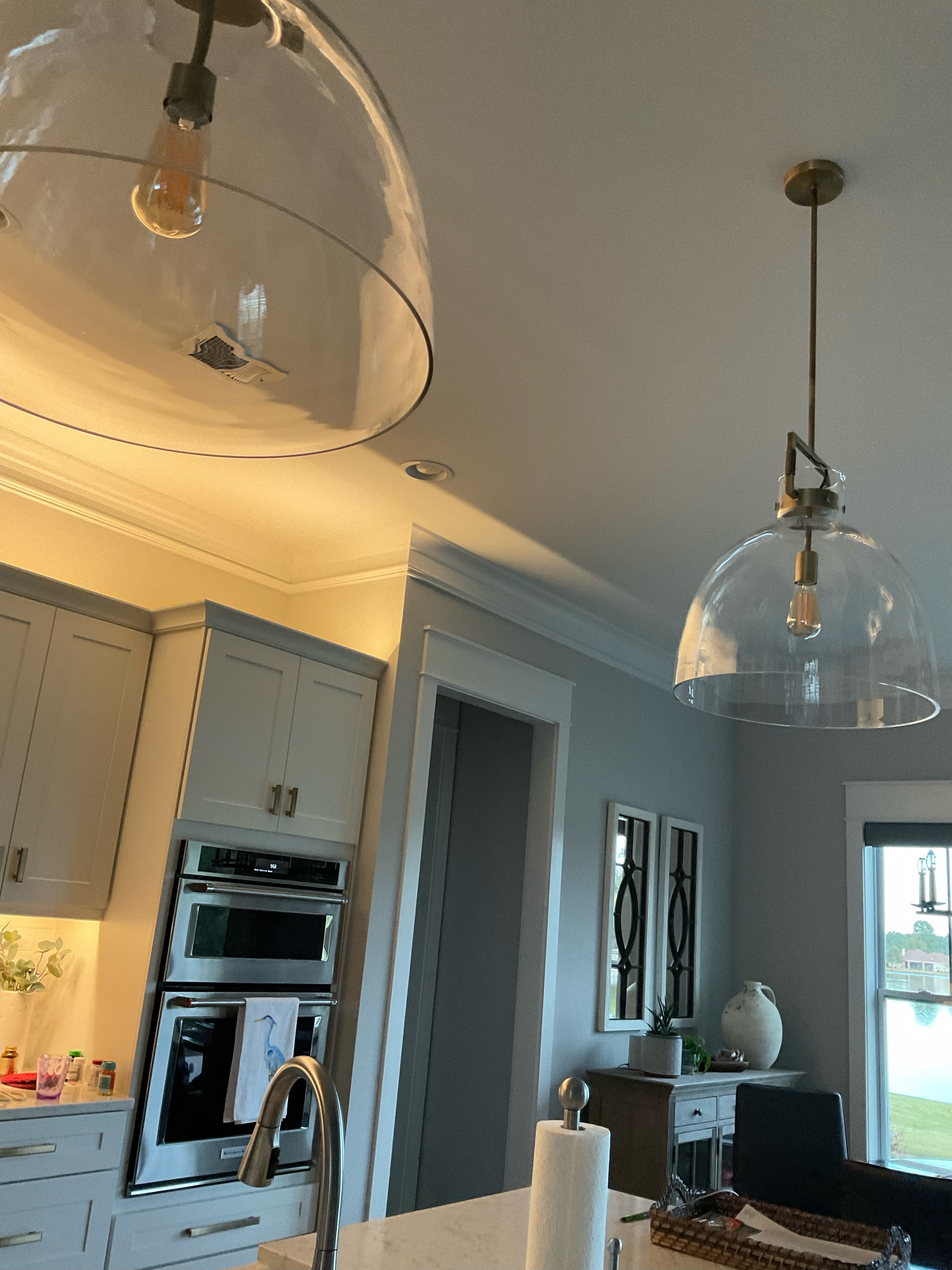 Machines Cloche Machinist Glass Globe Shade Pendant Light 10'', 14'', 18''