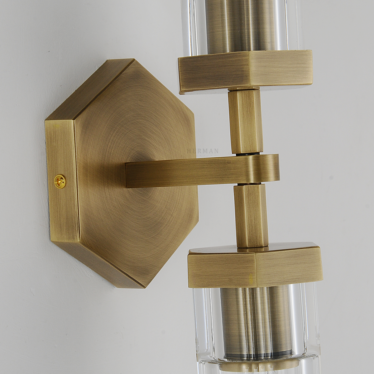 Lambert Hexagonal Grand Linear Wall Sconce 5¼"H