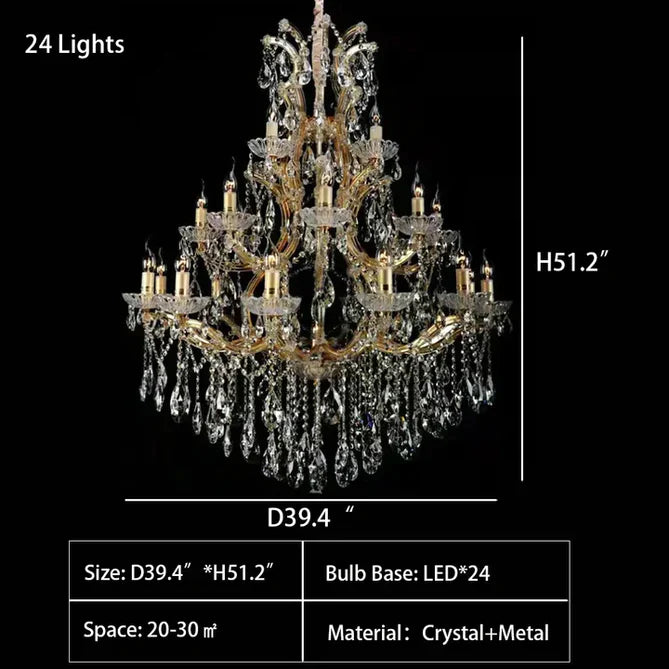 Laura Multi-tiered Extra Large Candle Chandelier
