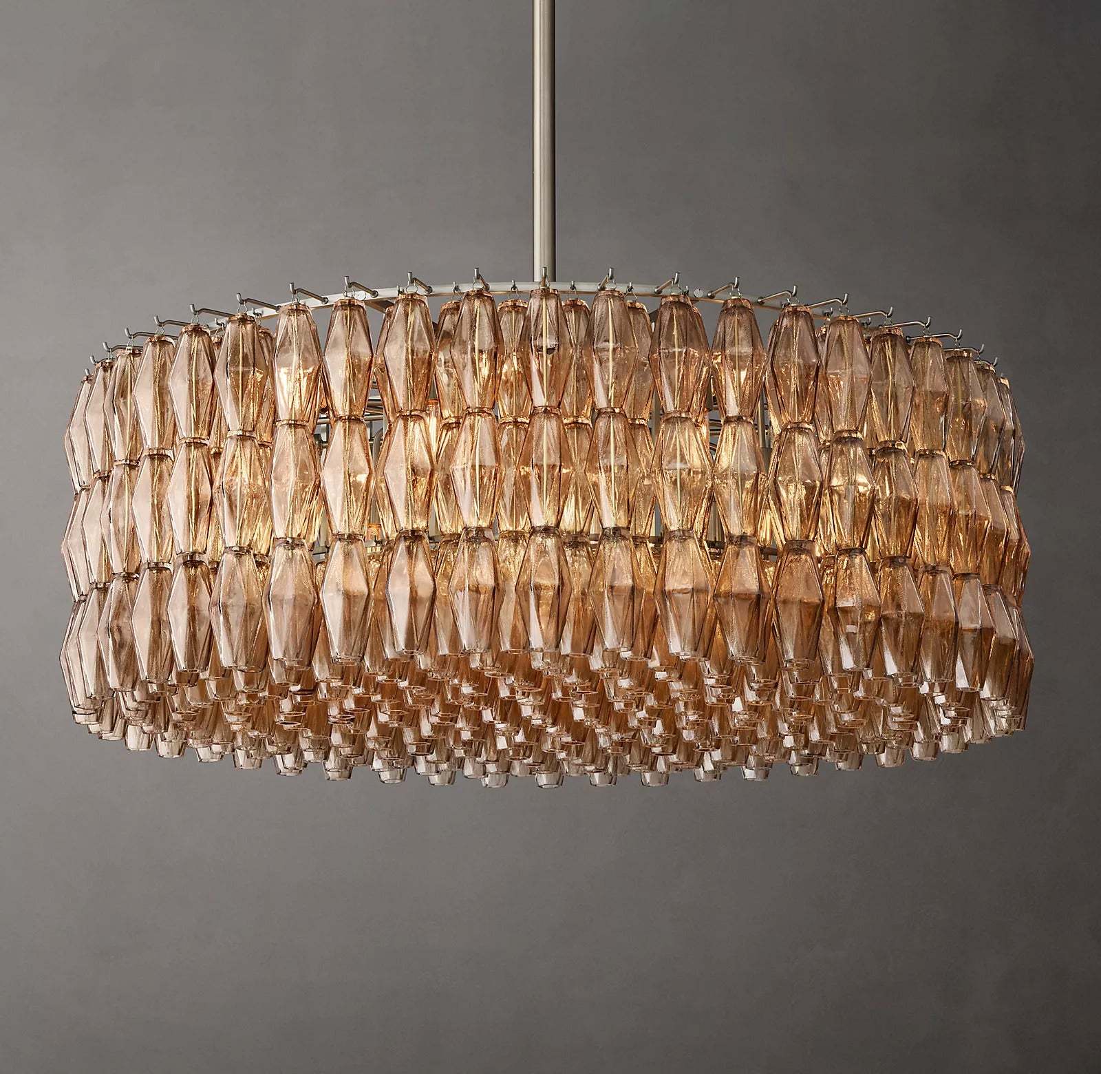 Chiara Glass Round Chandelier D47" 61''