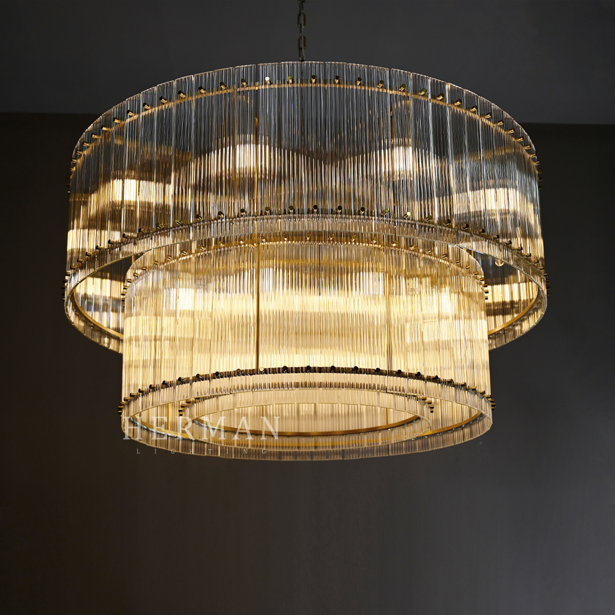 San Marco 2-Tier Round Chandelier 48"