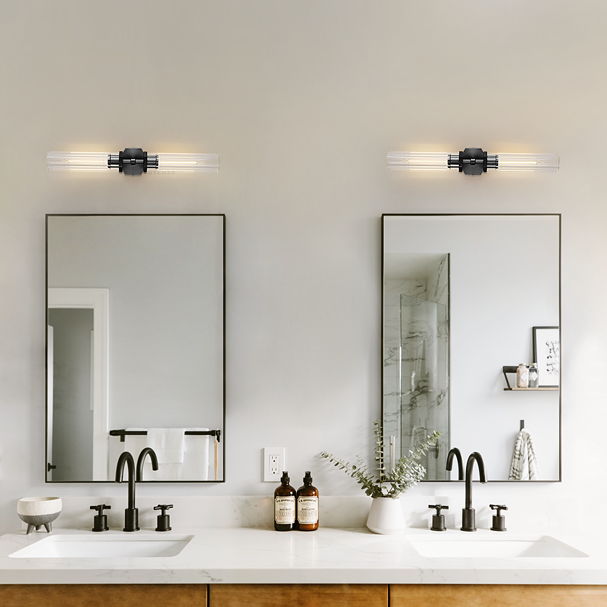 Lambert Hexagonal Linear Wall Sconce 19½"W