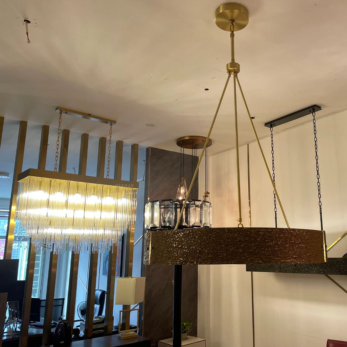 Cascad Square Chandelier 30"