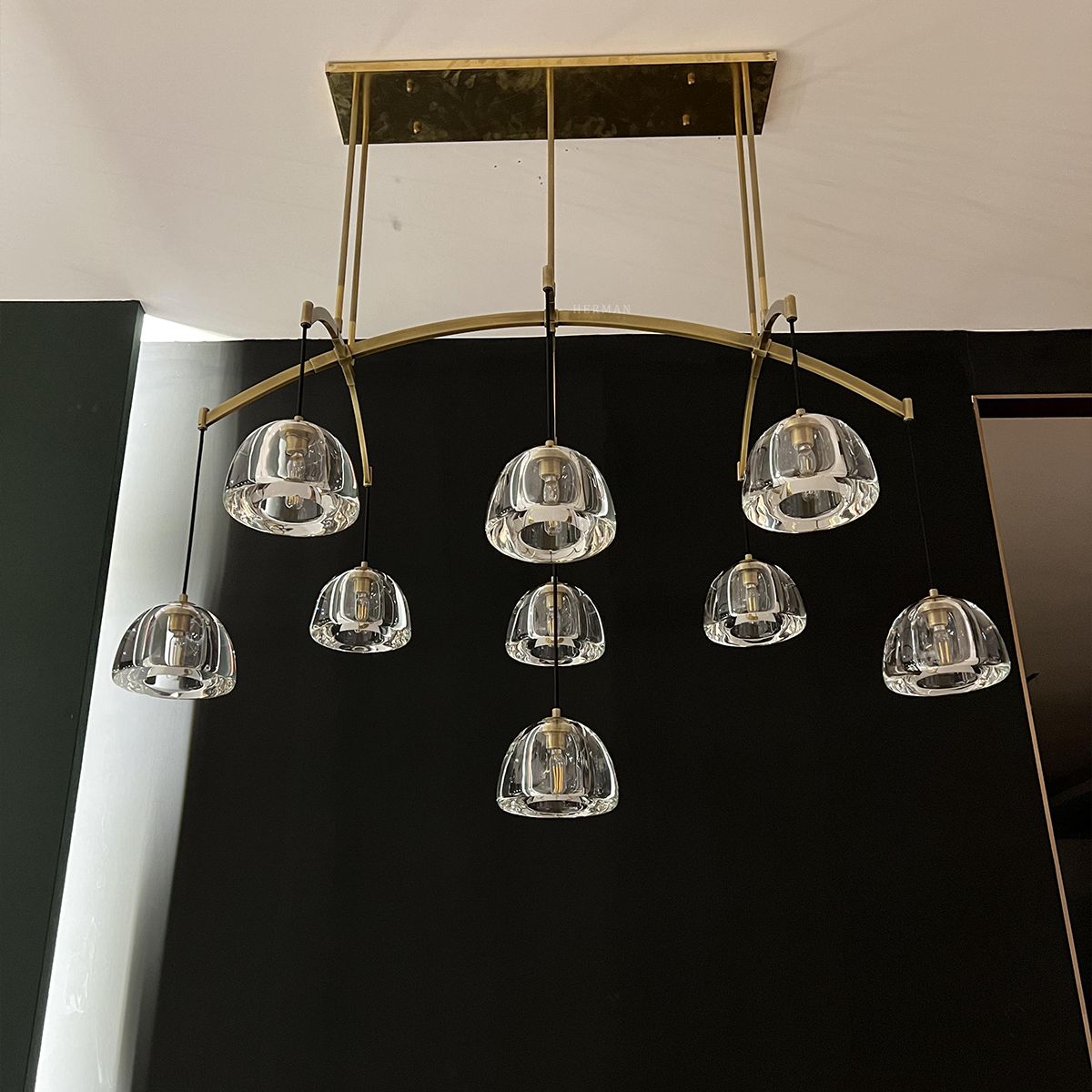 Hemisphere Linear Chandelier 54''