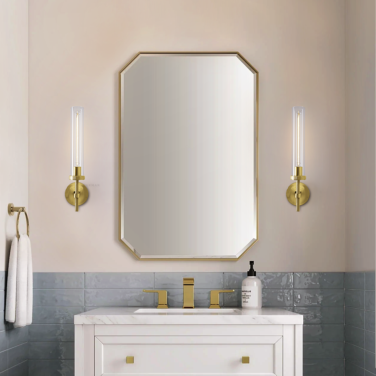 Lambert Hexagonal Grand Wall Sconce 19¼"H