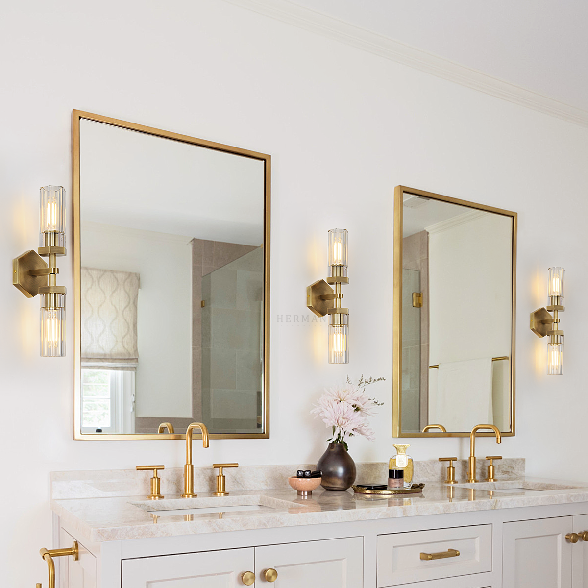 Lambert Hexagonal Grand Linear Wall Sconce 5¼"H