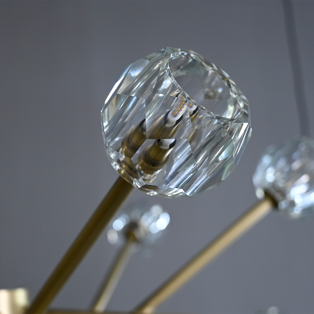 Boule Crystal Round Chandelier 72"