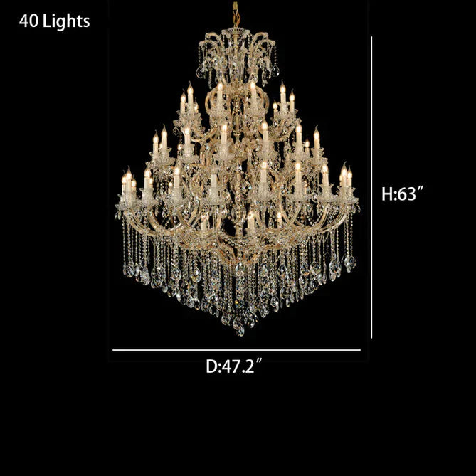 Laura Multi-tiered Extra Large Candle Chandelier