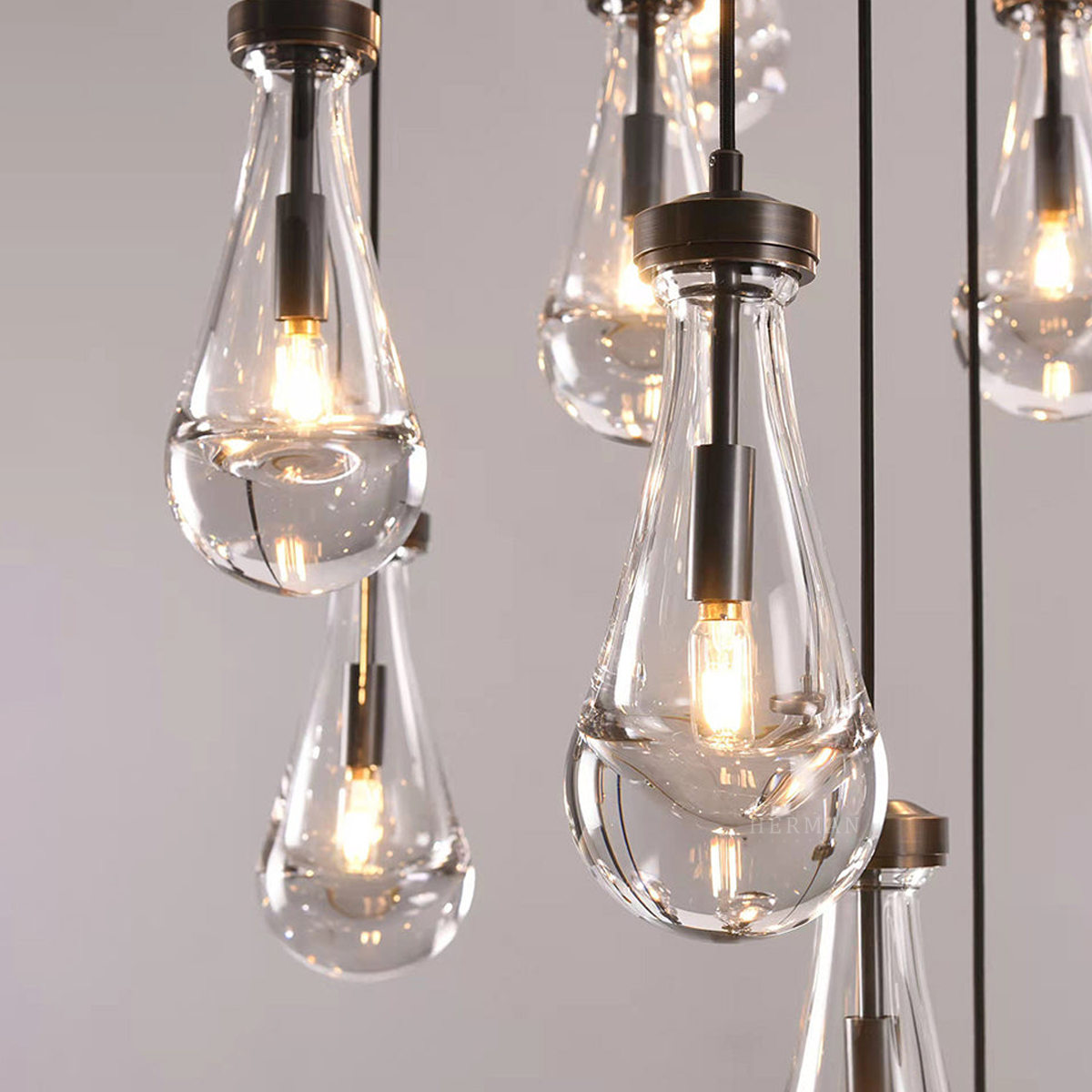 Raindrop Round Chandelier 47", Rain Chandelier