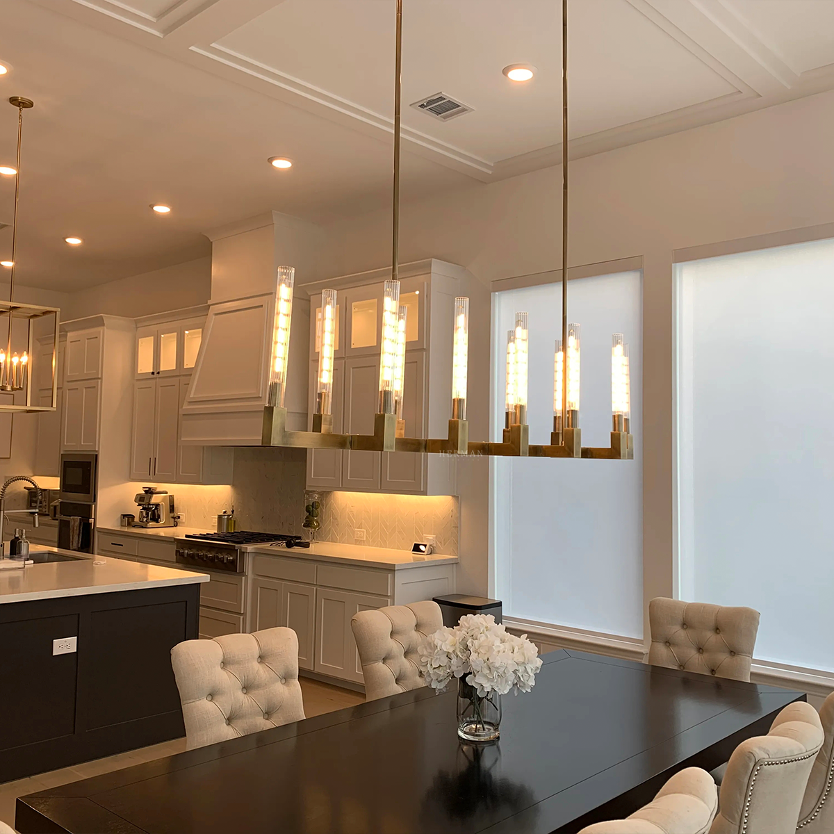 Cannel Linear Chandelier 55"