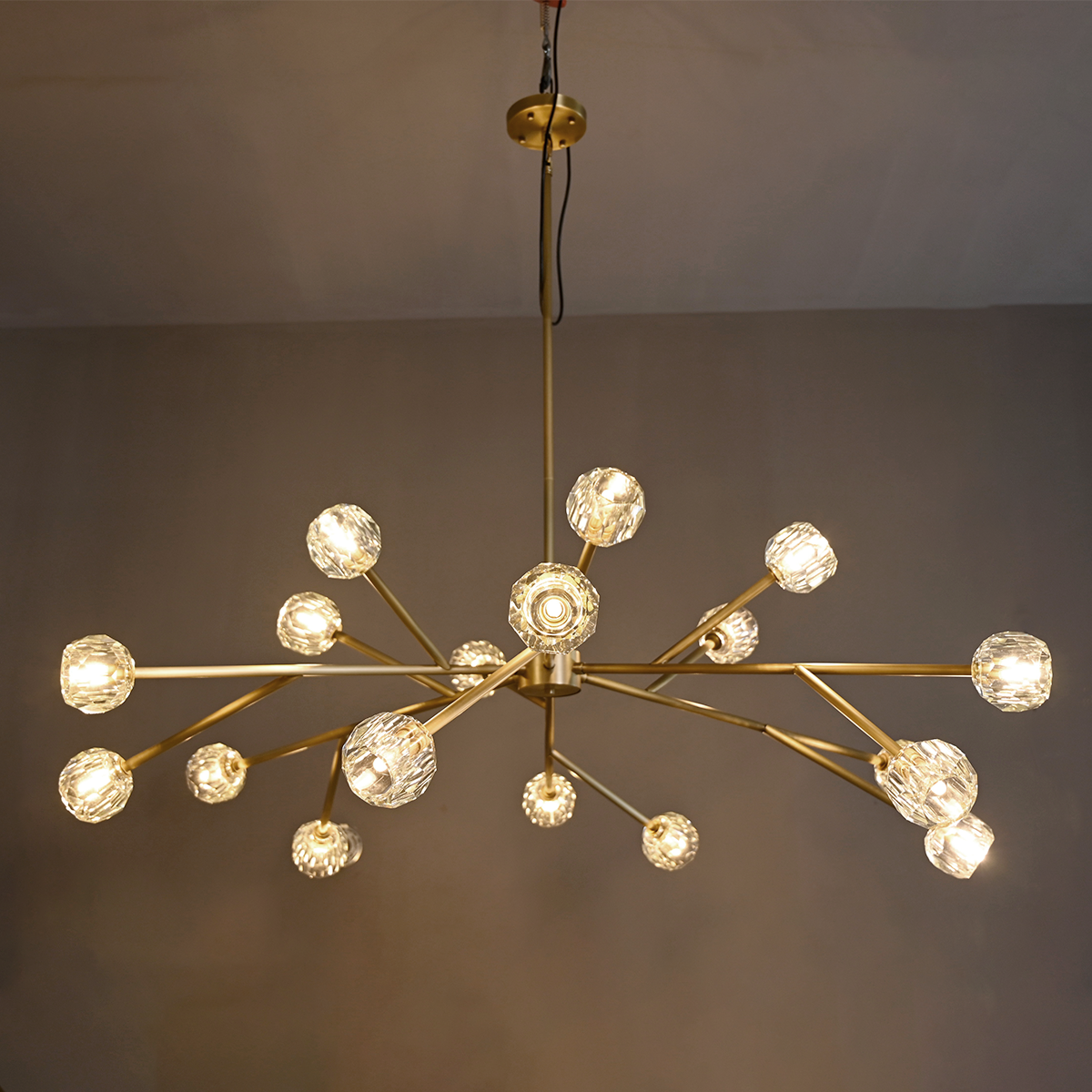 Boule Crystal Round Chandelier 72"