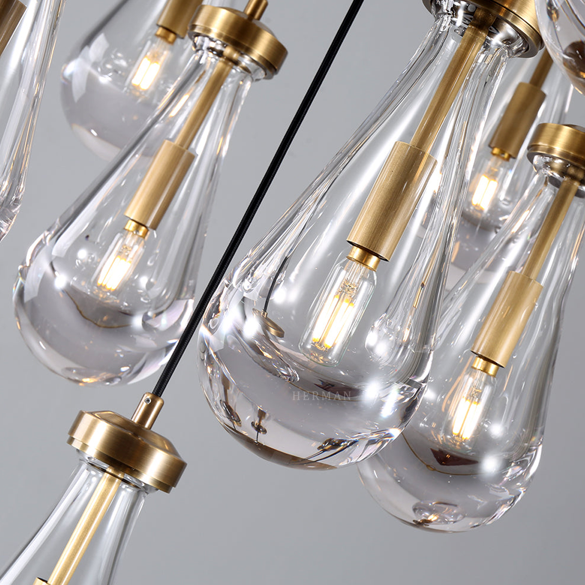 Raindrop Round Chandelier 47", Rain Chandelier