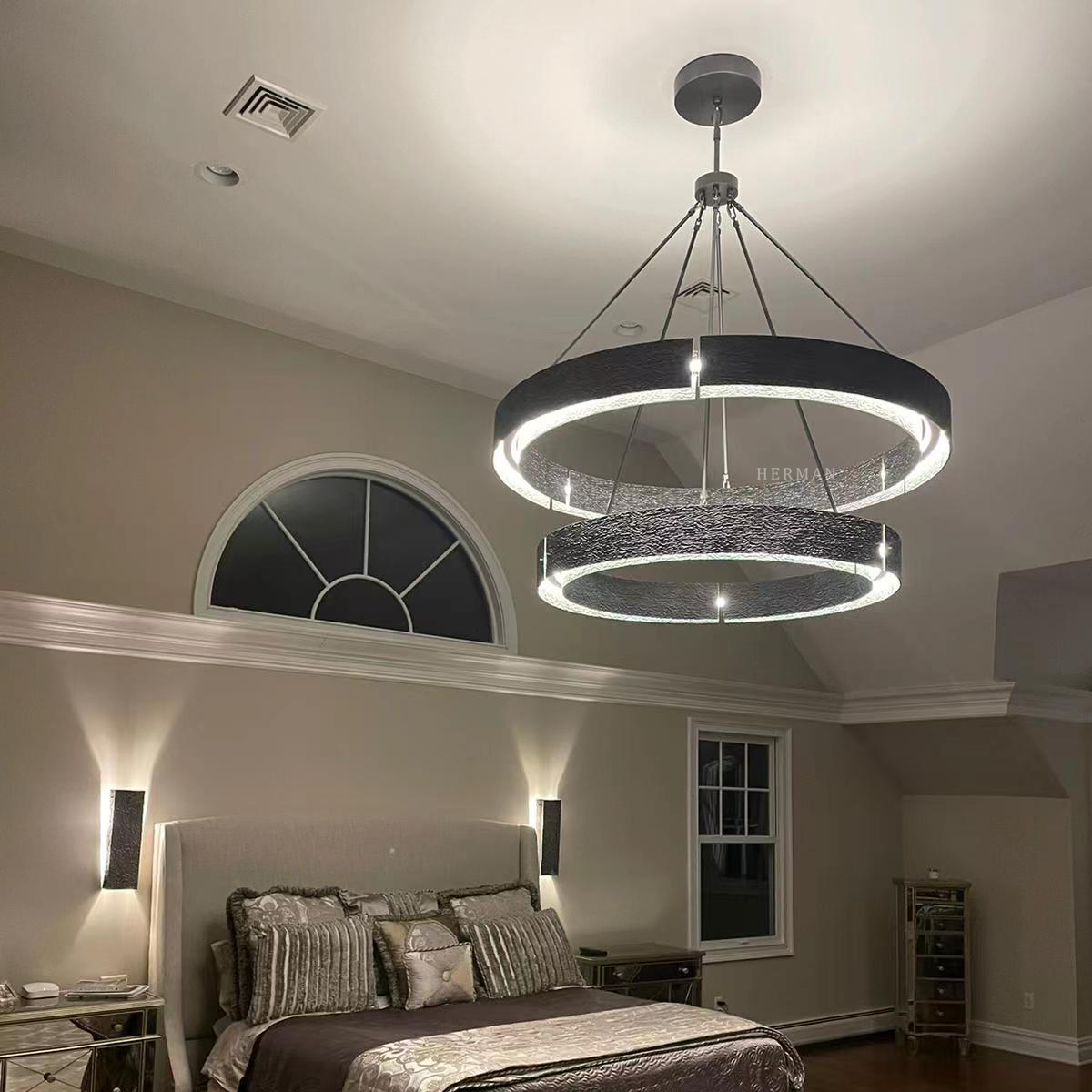Vouvant Two-Tier Round Chandelier 60"