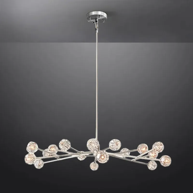 Boule Crystal Round Chandelier 72"