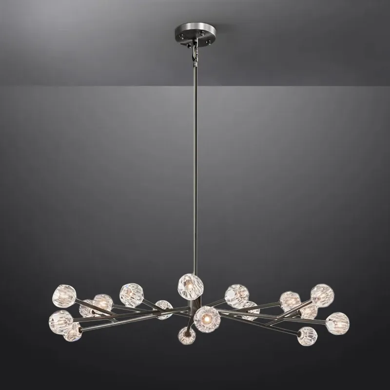 Boule Crystal Round Chandelier 72"