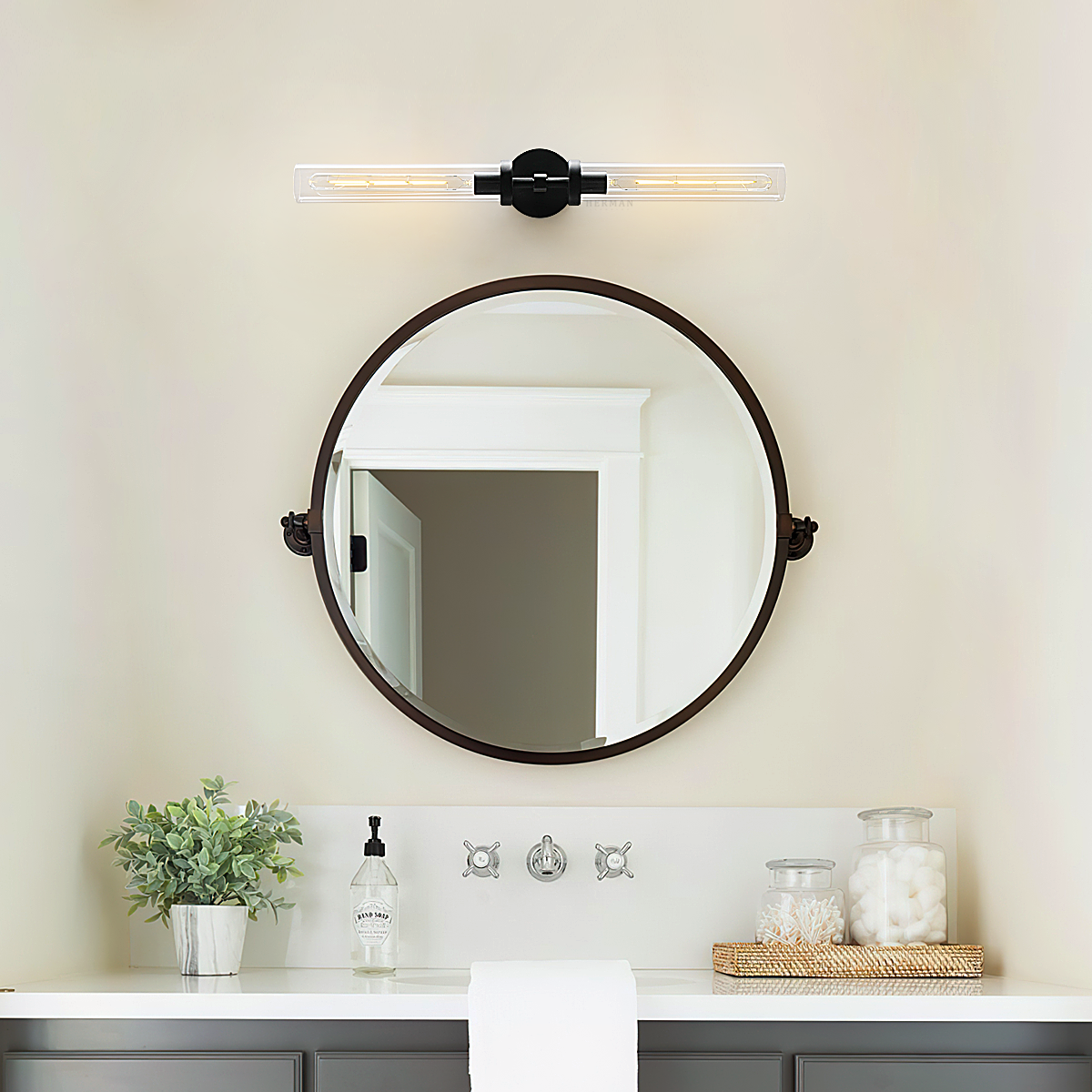 Lambert Hexagonal Linear Sconce 31"