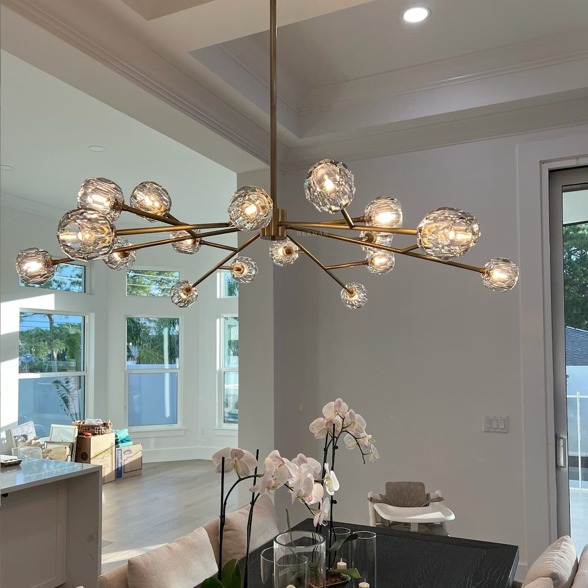 Boule Cristal Round Chandelier 60"