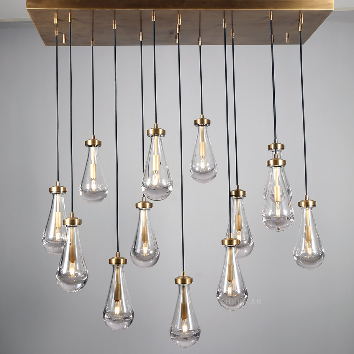 Raindrop Linear Chandelier 54", Rain Chandelier