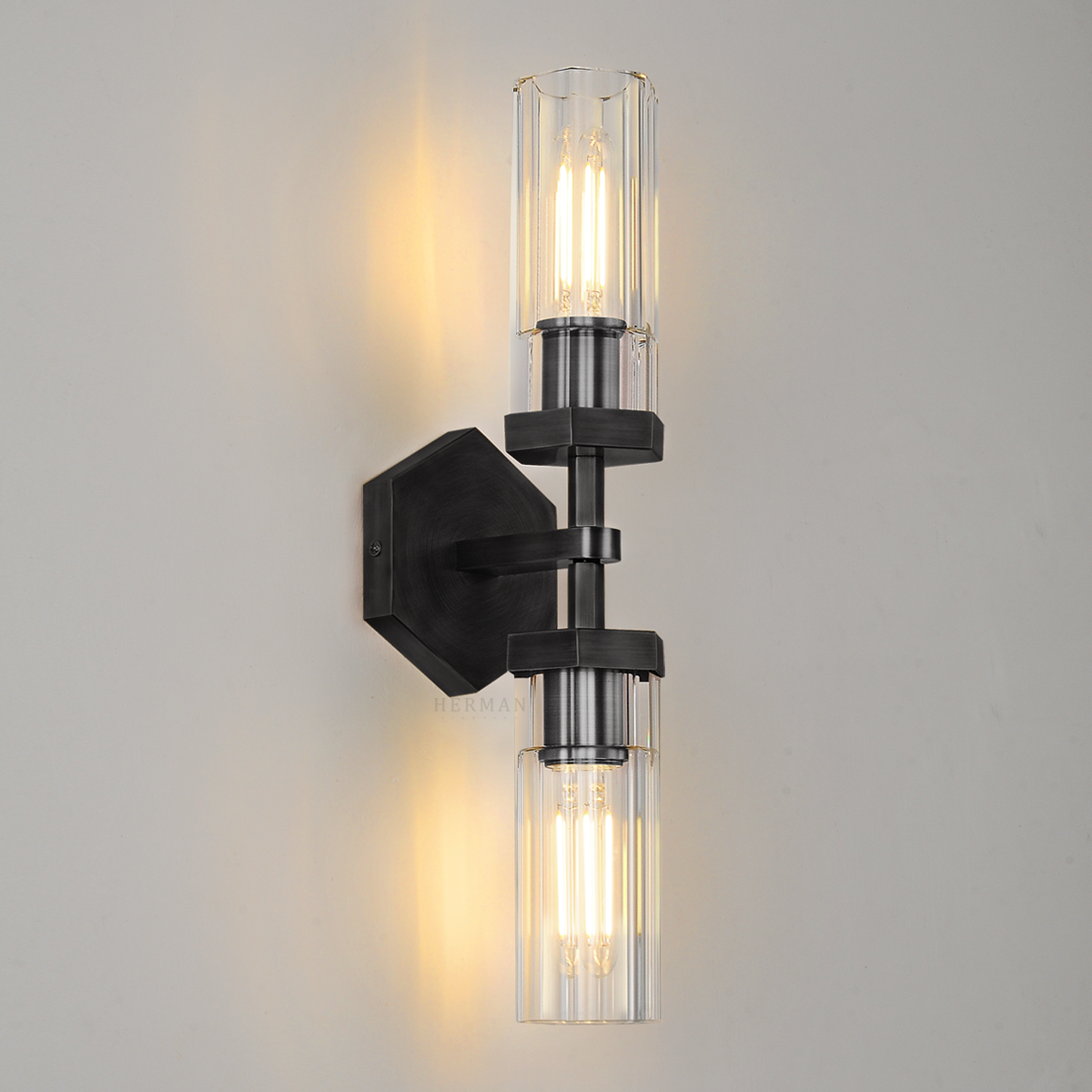 Lambert Hexagonal Grand Linear Wall Sconce 5¼"H