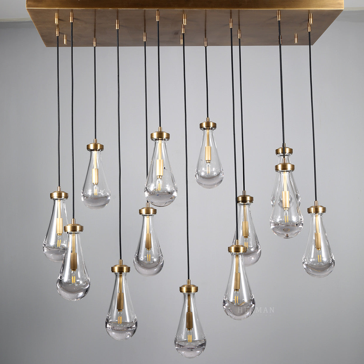 Raindrop Linear Chandelier 54", Rain Chandelier