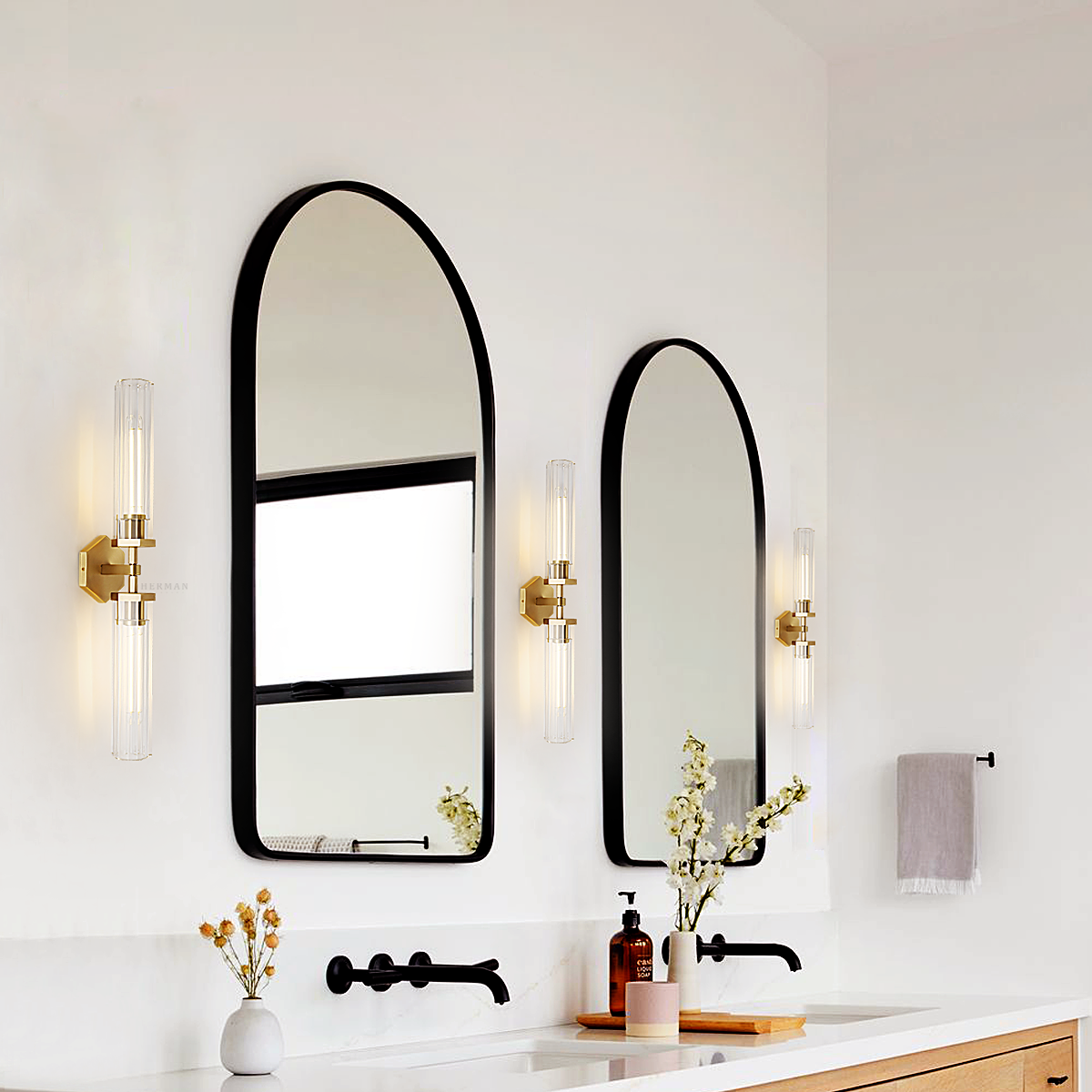 Lambert Hexagonal Linear Wall Sconce 19½"W