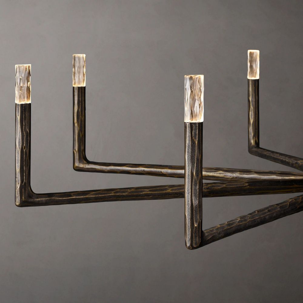 Thaddeus Forged Round Chandelier 72"