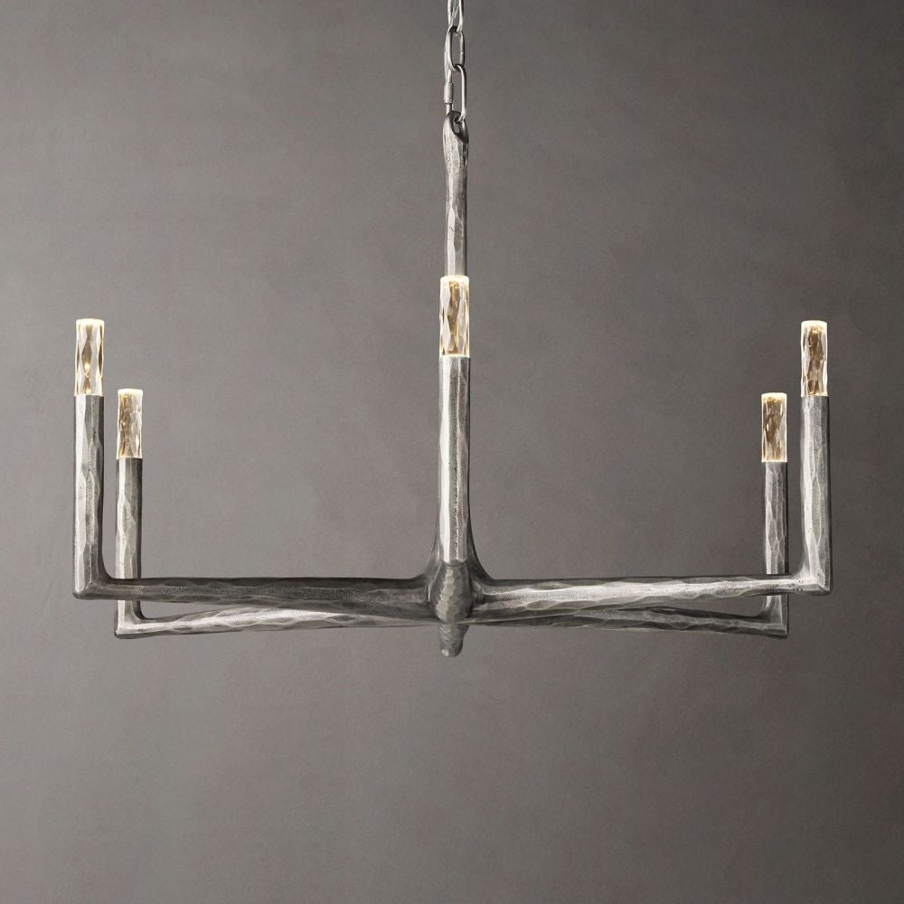 Thaddeus Forged Round Chandelier 36"