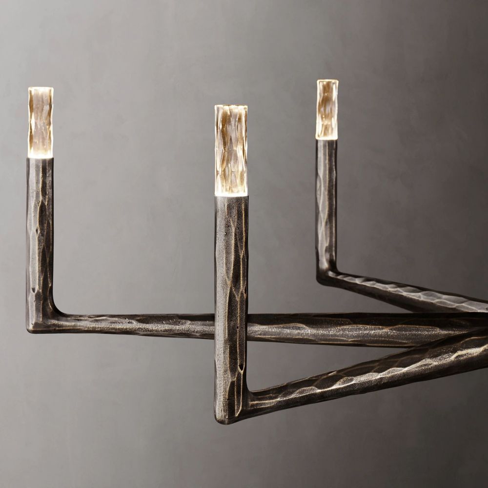 Thaddeus Forged Round Chandelier 48"